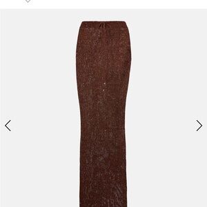 Bananhot x Mytheresa brown maxi skirt beach coverup